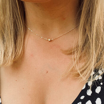 Tiny Gold Star Necklace, 4 of 11