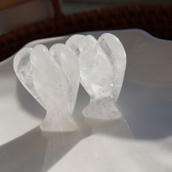 Clear Quartz Angel Crystal 4cm With Gift Bag, 2 of 5