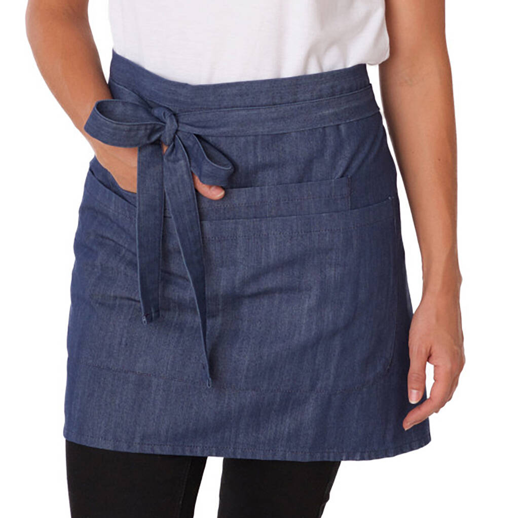 personalised denim gardening apron by sparks and daughters