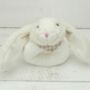 Cream Bunny Baby Toy Soother And Rattle Gift Set, thumbnail 4 of 5