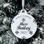 Personalised Teacher Christmas Bauble, thumbnail 1 of 7
