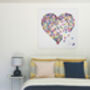 Large Feature Wall Butterfly Kaleidoscope Heart Print, thumbnail 1 of 6