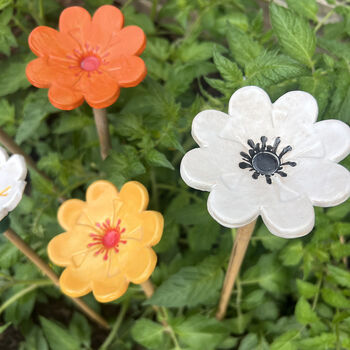 Ceramic Flower Cane Toppers And Bee Bath, 11 of 11