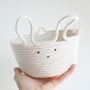 Childrens Bunny Storage Rope Basket, thumbnail 3 of 5