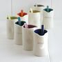 Handmade Colourful Porcelain Dressing Jug And Spoon, thumbnail 1 of 12