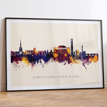 Stratford Upon Avon Skyline Cityscape Art Print, 6 of 12