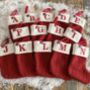 Mini Knitted Letter Christmas Stockings, thumbnail 1 of 3