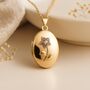 Solid 9ct Yellow Gold Forget Me Not Locket, thumbnail 2 of 7