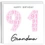 Personalised 91st Birthday Card For Her, thumbnail 2 of 2