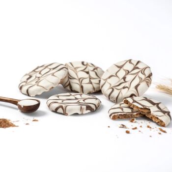 Yoghurt And Carob Marbled Snaps Dog Treats, 4 of 6