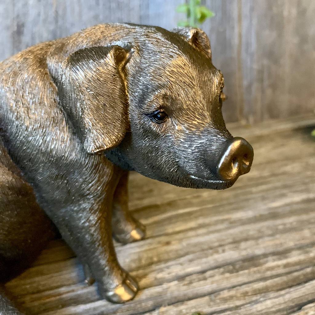 Pig Sculpture By London Garden Trading