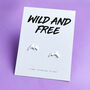 Wild And Free Sterling Silver Mountain Earrings, thumbnail 1 of 3