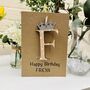 Personalised Crown Card Wooden Glitter Letter Name, thumbnail 5 of 10