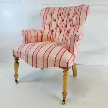 Statement Chair In Linwood Croquet Pink, 3 of 9
