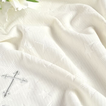 Personalised Ivory Blanket For Christening, 5 of 8