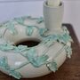 Ceramic Leafy Wreath Ring Candlestick, thumbnail 2 of 4
