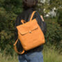 Womens Colorway Genuine Leather Backpack, thumbnail 5 of 12