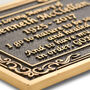 Personalized Brass Ornate Memorial Gift Plaque, thumbnail 3 of 7