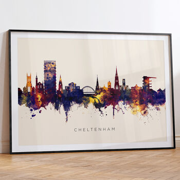 Cheltenham Skyline Cityscape Art Print, 9 of 12