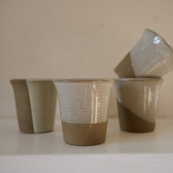Set Of Four Handmade Stone Cups Water/Coffee/Wine, 2 of 2