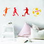 Women's Personalised Football Wall Stickers, thumbnail 2 of 7