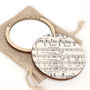 Personalised Music Teachers Compact Pocket Mirror Gift, thumbnail 1 of 4