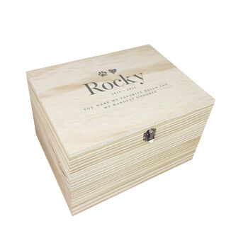 Personalised Sketch Pet Memorial Keepsake Box, 9 of 11