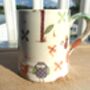 Tankard Mug In Secret Woodland Animals Patchwork Design, thumbnail 1 of 8