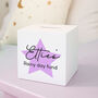 Personalised Pink Or Blue Star Wooden Money Box, thumbnail 5 of 6