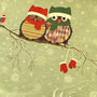 Winter Owl Couple Cushion Cover For Valentine's Day, thumbnail 2 of 7