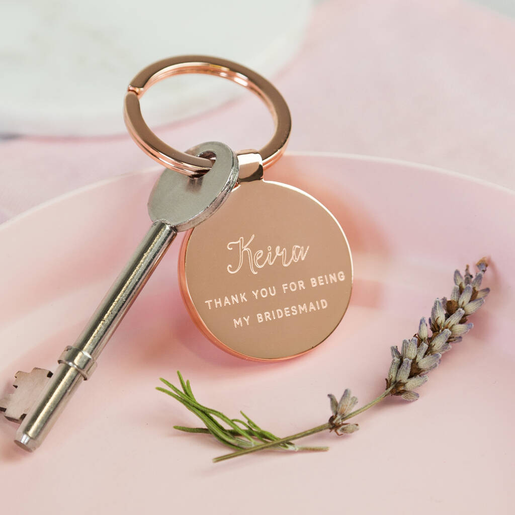 Thank You For Being My Bridesmaid Keyring, 1 of 5