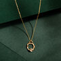 Opal Gold Vermeil Plated Necklace October Birthstone, thumbnail 2 of 6