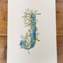 J Is For Jasmine Initial Print, Personalised, thumbnail 3 of 7