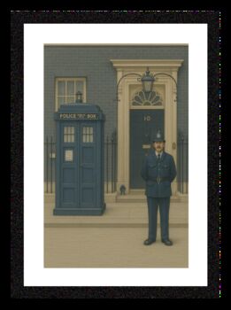 The Doctor Who Went To Downing Street Lowry Style Framed Art, 2 of 2