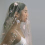 'Daisy' Delicate Floral Embroidered Wedding Veil, thumbnail 3 of 6