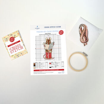 Beatrix Potter Tailor Of Gloucester Mini Cross Stitch Kit, 4 of 4