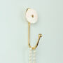 G Decor Petaline Handcrafted Mother Of Pearl Wall Hook With Brass Hanger, thumbnail 1 of 4