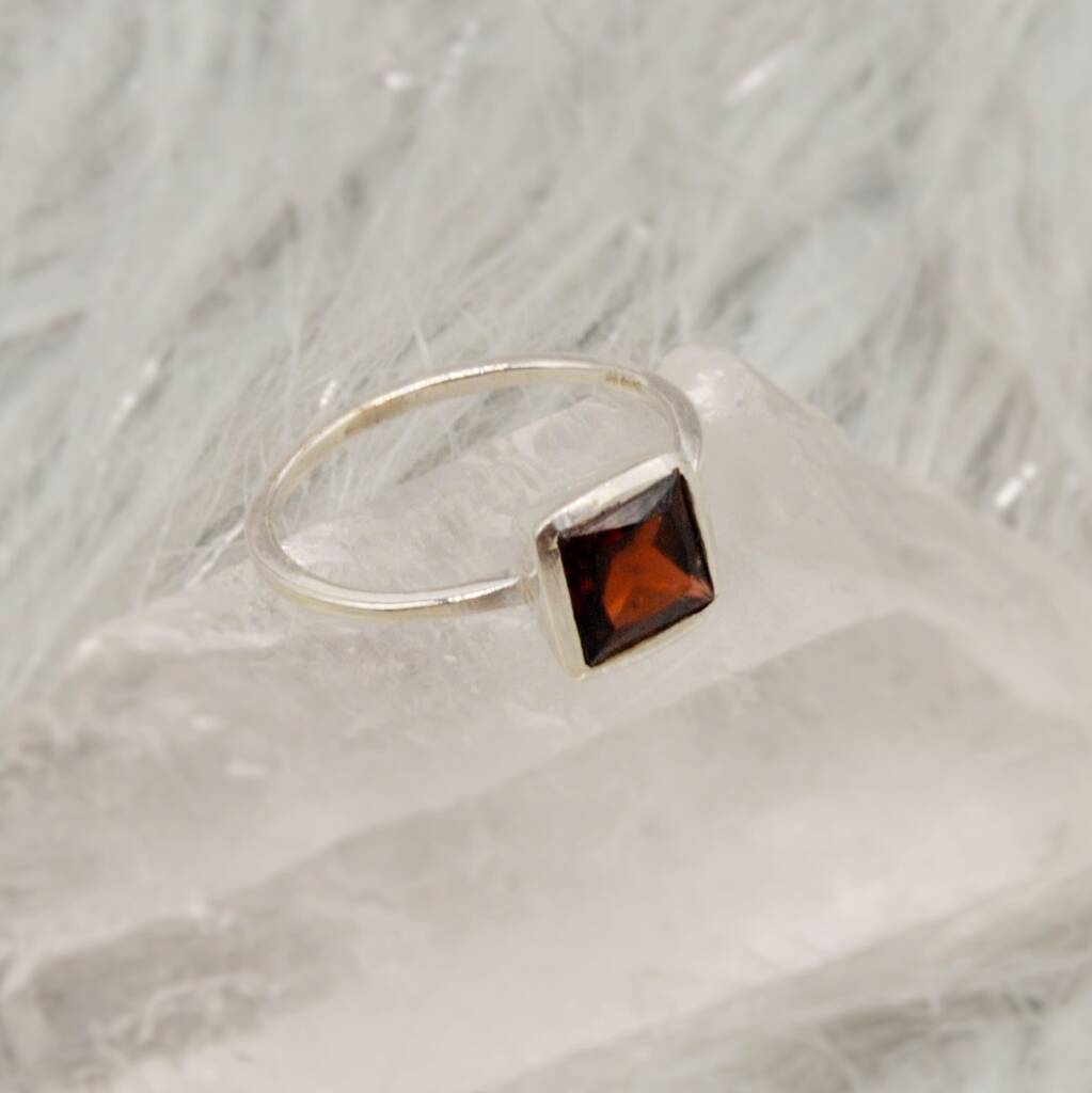 Red Garnet 925 Silver Ring: January Birthstone, 1 of 11