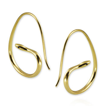 Snake Hoop Earrings With Optional Diamonds, 5 of 9