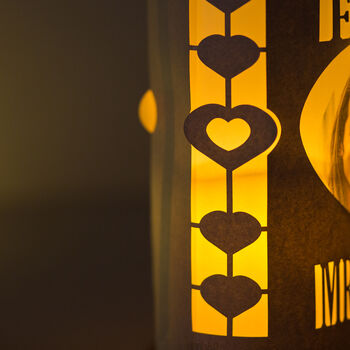 Engagement Gift Personalised Paper Photo Lantern, 3 of 7