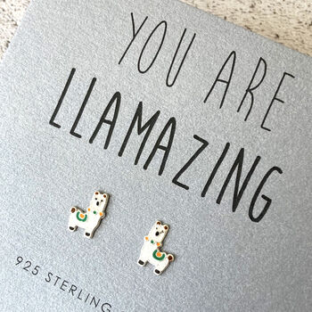 Llama Sterling Silver Earrings, 3 of 5