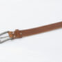 Handmade Tan Leather Belt Men's English Leather 35mm Wide, thumbnail 9 of 10