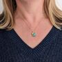 The Duo Amazonite Necklace, Gold Plated, thumbnail 3 of 10