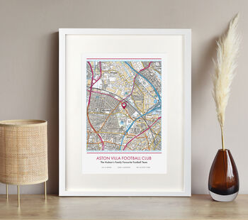 Favourite Football Club Personalised Map Print, 7 of 8
