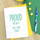 proud of you exam results card by pink and turquoise ...