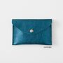 Blue Leather Coin And Card Envelope Purse, thumbnail 6 of 8