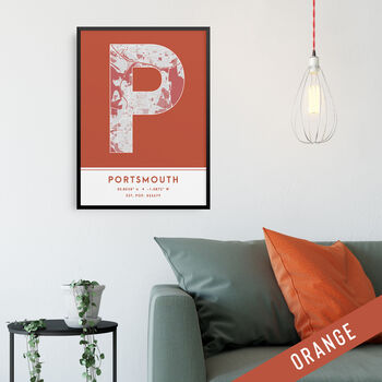 Portsmouth City Map Wall Art Print, 5 of 9