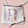 Personalised Wash Bag With Botanical Inspired Lettering, thumbnail 3 of 4