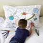 Space Pillowcase Kit + 10 Pens, Colour In And Learn, thumbnail 1 of 10