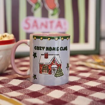 Cozy Home Club Mug – Festive Winter Coffee Cup, 3 of 7